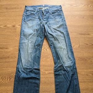7 For All Mankind Mens Relaxed Fit Paint Jeans